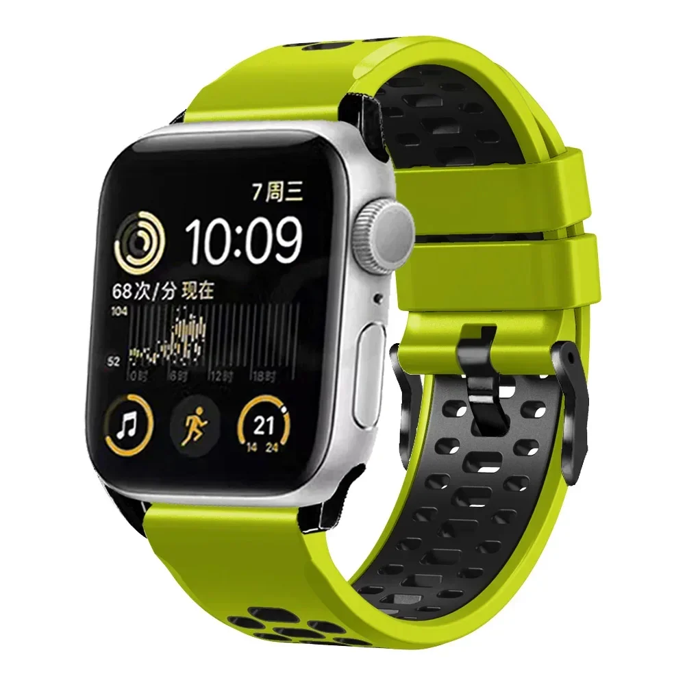 Sport Silikonarmband für Apple Watch Ultra 2 49 mm Armband Armband für Apple Watch Serie 9 8 7 SE 6 45 mm 44 mm 42 mm Zubehör – Detail 33
