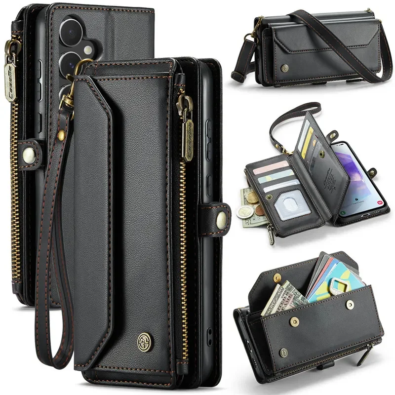 Crossbody Lanyard Portemonneehoesje voor Samsung Galaxy S26 S25 S24 Ultra S23 FE S22 Plus A17 A37 A57 A16 A36 A56 A15 A35 A55 hoesje - afbeelding 2