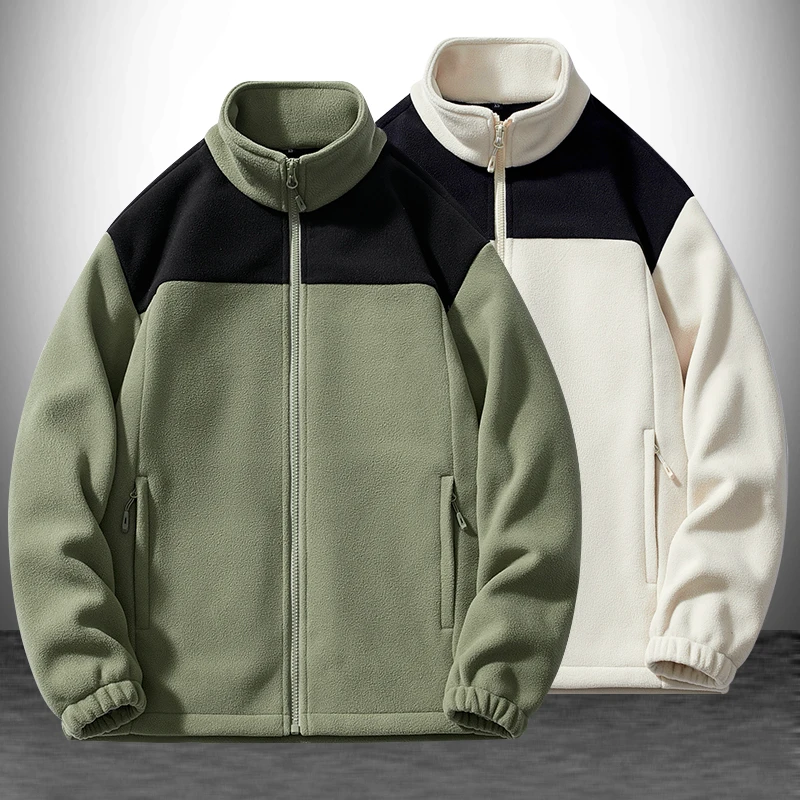 

Men's Fce Lined Jaet Autumn Winter Color Blo Fce Outdoor Sports Jaet ex Windbreaker Inner Zipper Closu...