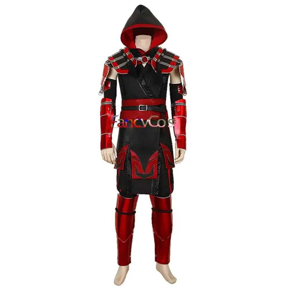 Game Mortal Kombat 11 Scorpion Cosplay Man Hanzo Hasashi MK 11 Red Suit Cosplay Halloween Costume Adult Custom Made Carnival