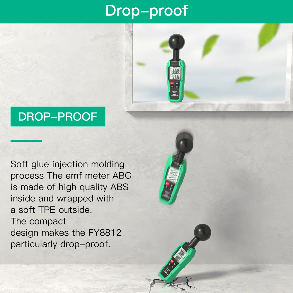 MASTFUYI EMF Meter Professional Electromagnetic Radiation Dosimeter Environmental Tester Series Geiger Counter Temperature Test