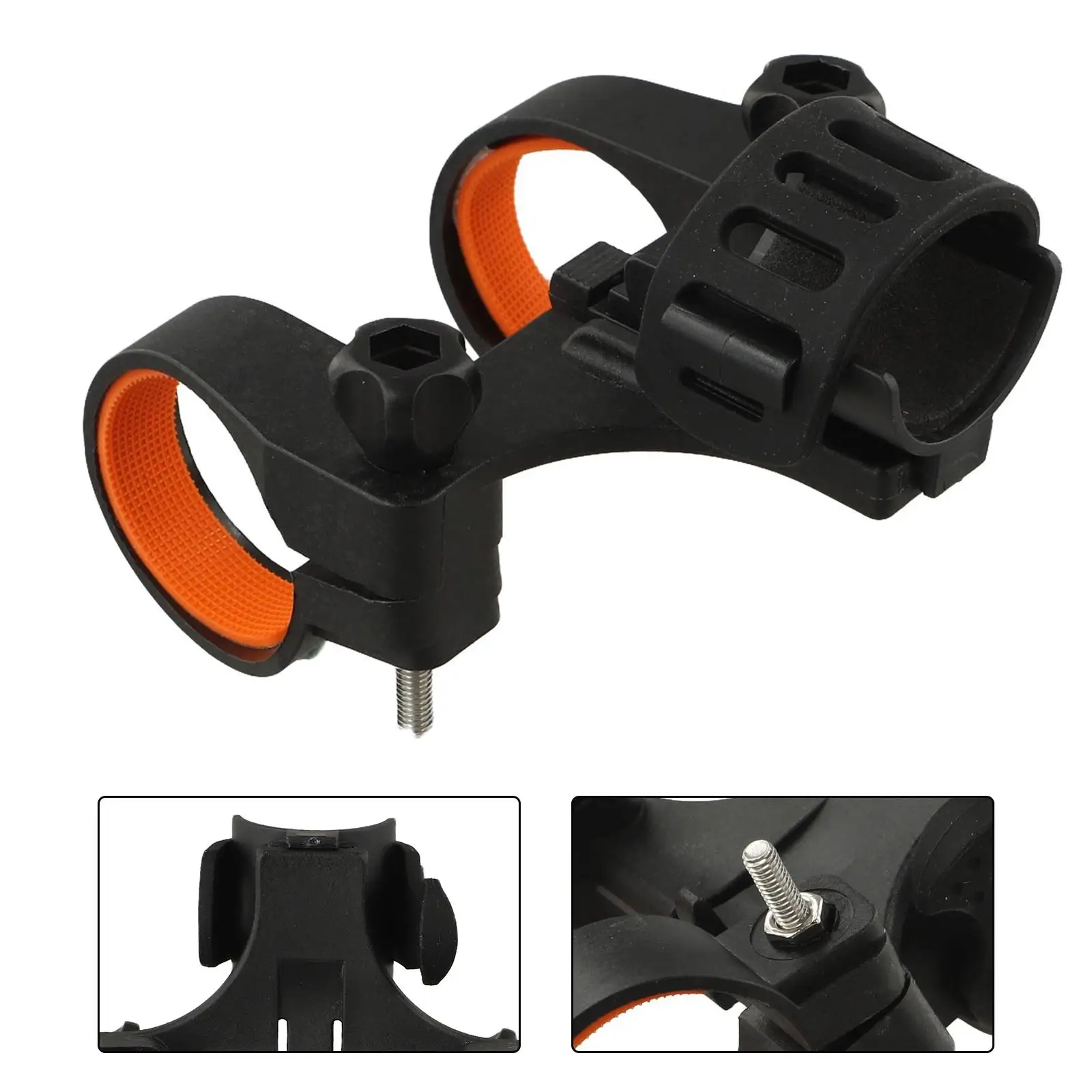 

For Night Cycling 18-34mm Quick Release Flashlight Holder Quick-release Screws Fits 18-34mm Flashlights Fits 23-32mm Handlebars