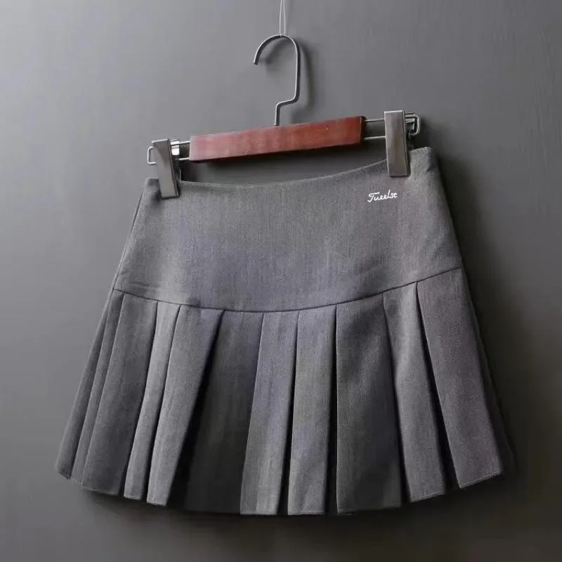 2025 Golf Women's Pleated Skirt Spring Summer Autumn Winter Four Seasons High Waist A-line Short Skirt