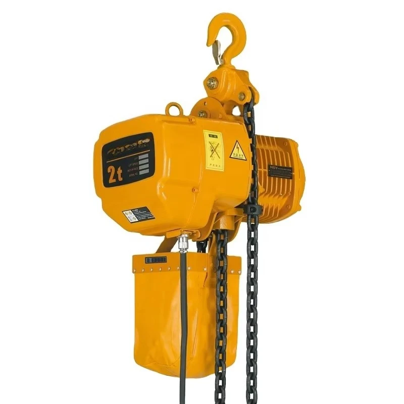 0.5ton-10ton CE Certified Hook Trolley Type HHBB Electric Chain Hoist With Single Double Speed