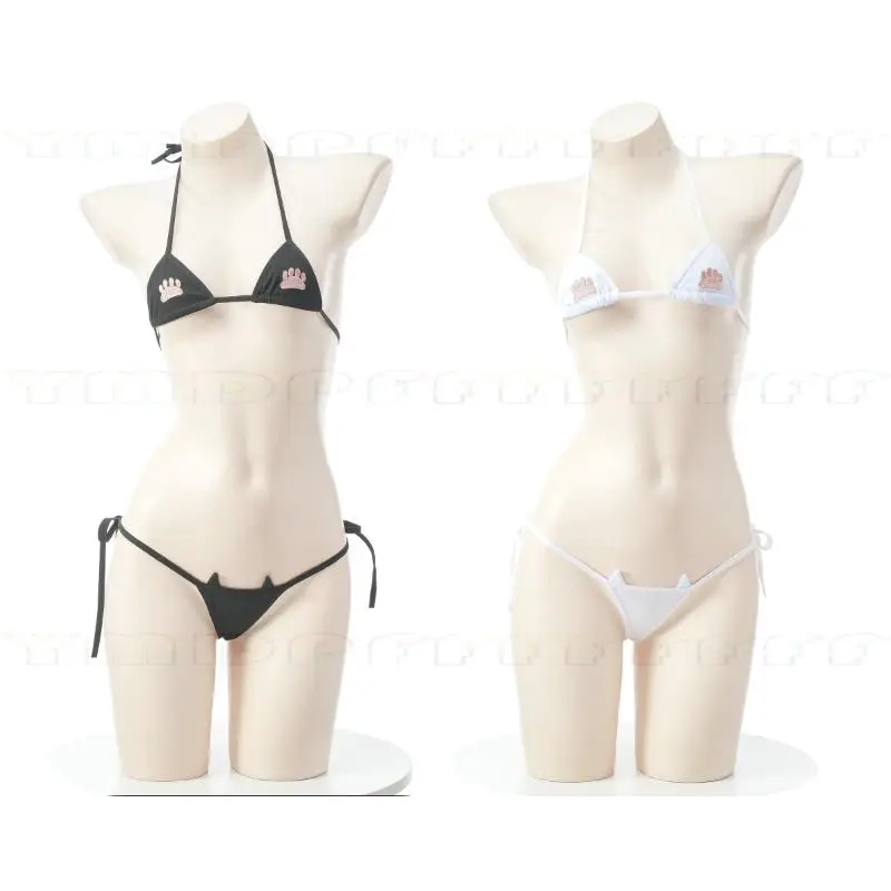 

Новинка! Сексуальный аниме-костюм для дома с вышивкой в виде кошачьих лапок, мини-купальник для косплея, подарок на Хэллоуин, карнавал, вечеринку