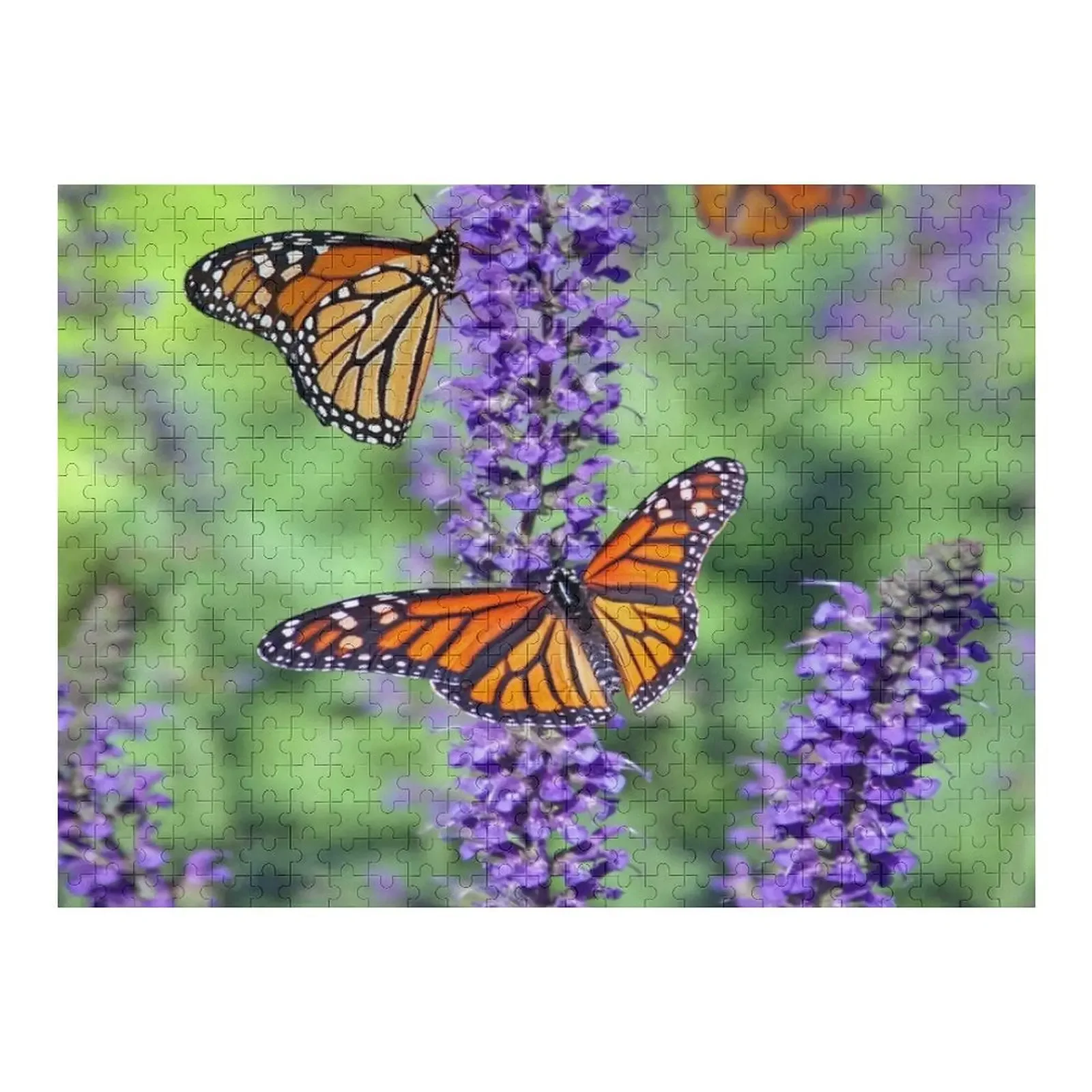 

Monarch Butterflies on Purple Lavender Flowers Jigsaw Puzzle Christmas Toys Personalized Toy Puzzle