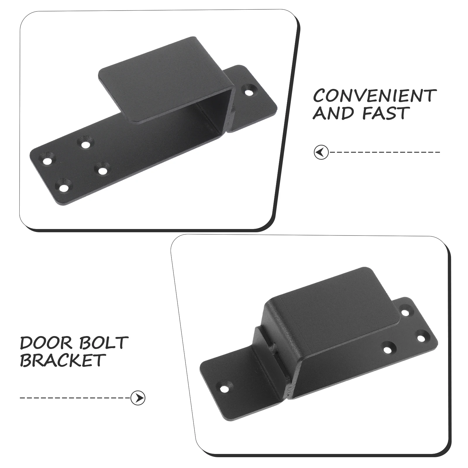 

Sliding Barn Door Hardware Security Barricade Brackets Kit U Shaped Heavy Duty Door Latch Bracket Glass Clamp Accessory