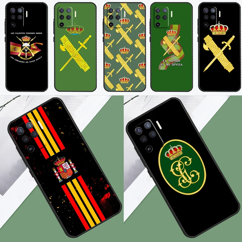 Spanish guard civil Emblem For OPPO A93 A83 A91 A52 A72 A54 A74 A94 A5S A5 A9 A31 A53 A15 A16 Phone Case Back Cover