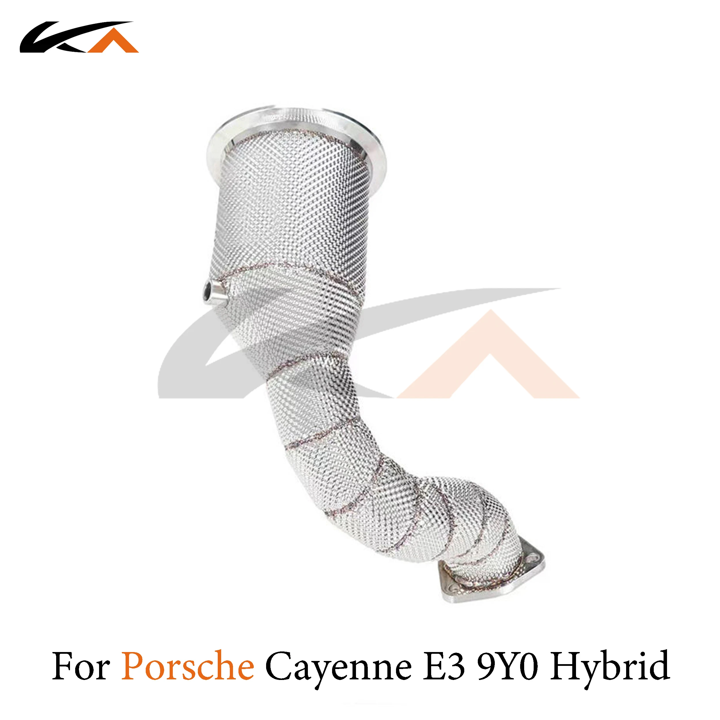 

KA Tuning exhaust system header stainless downpipe for Porsche Cayenne 9Y0 E3 E-Hybrid 3.0T axle pipe catalysis heat shield