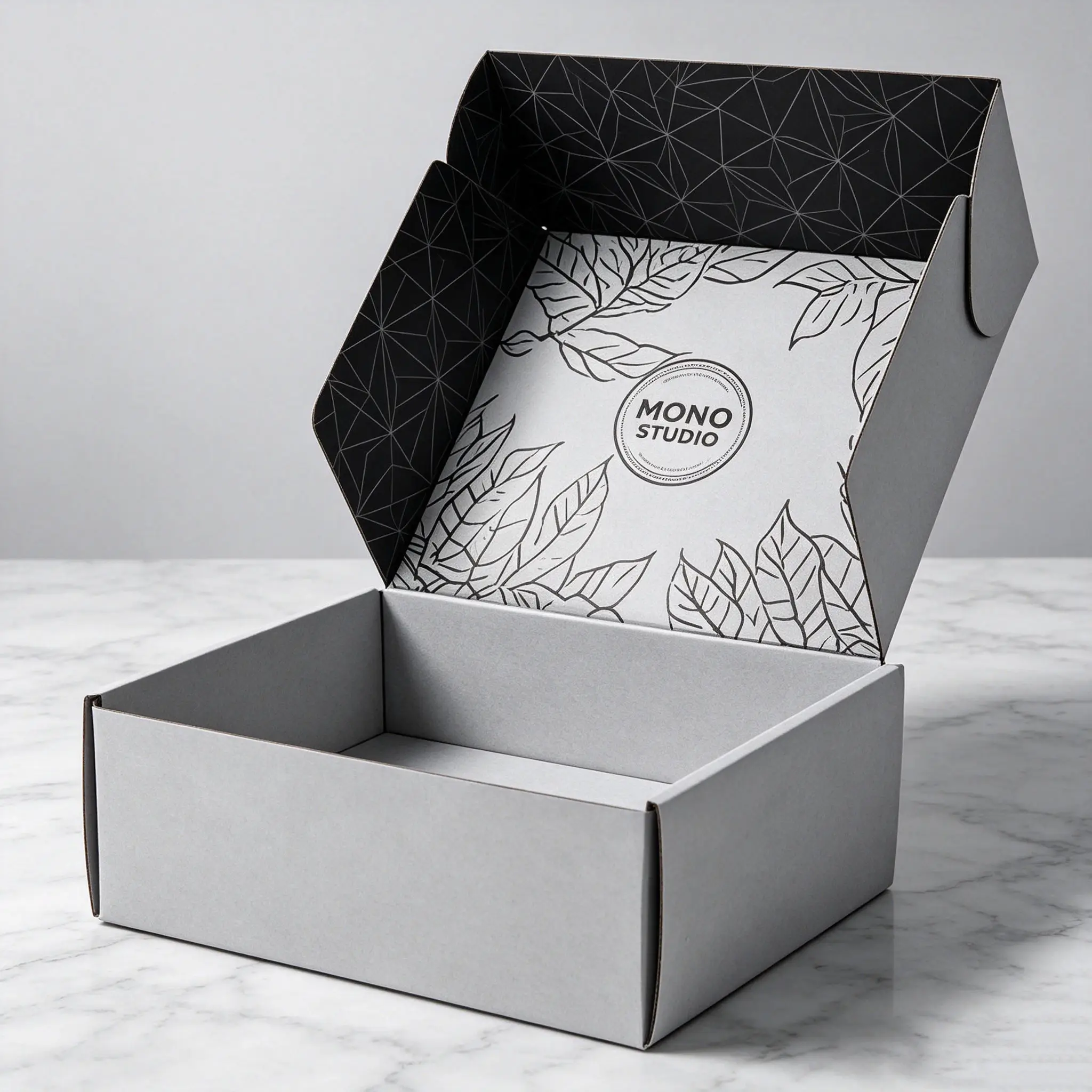 Custom Printed Logo Airplane Shipping Box, Kraft & Black Paper Gift Box Luxury Packaging for Cosmetic Wedding Party Supplies