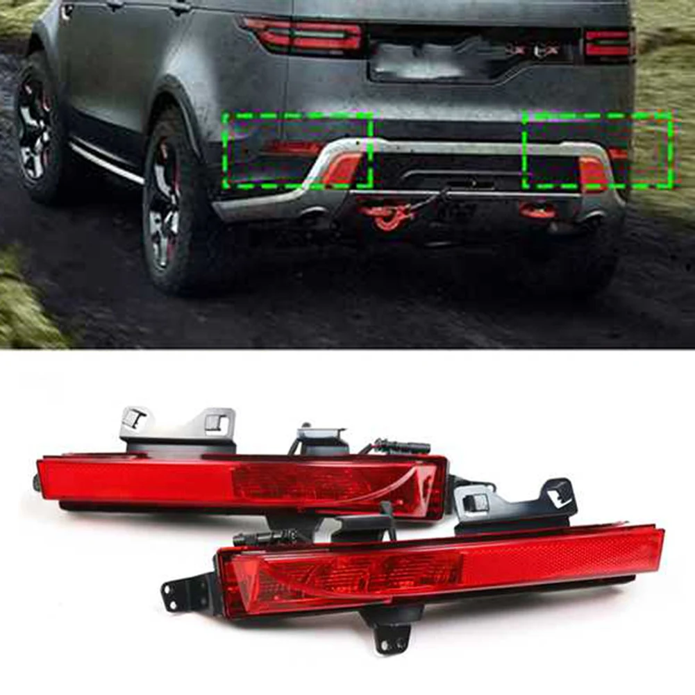 1Pair Car Rear Bumper Fog Light Parking Warning Reflector Taillights for Land Rover Discovery Sport 2015-2020