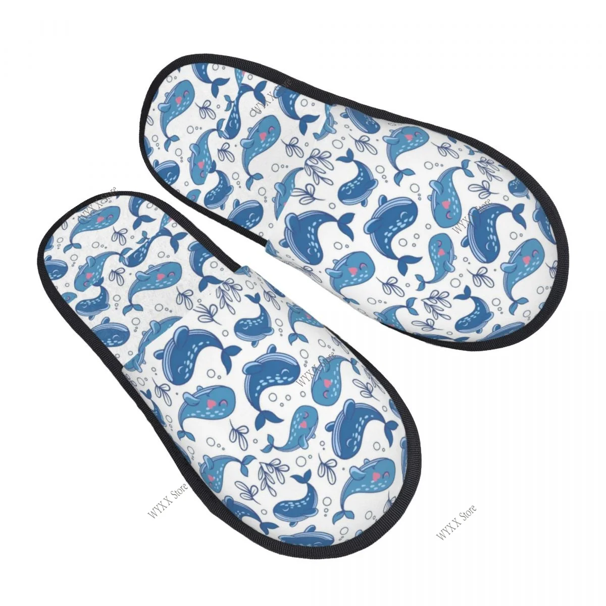 شباشب دولفين هوم شتوية دافئة من القطيفة لفصل الشتاء الناعم #1