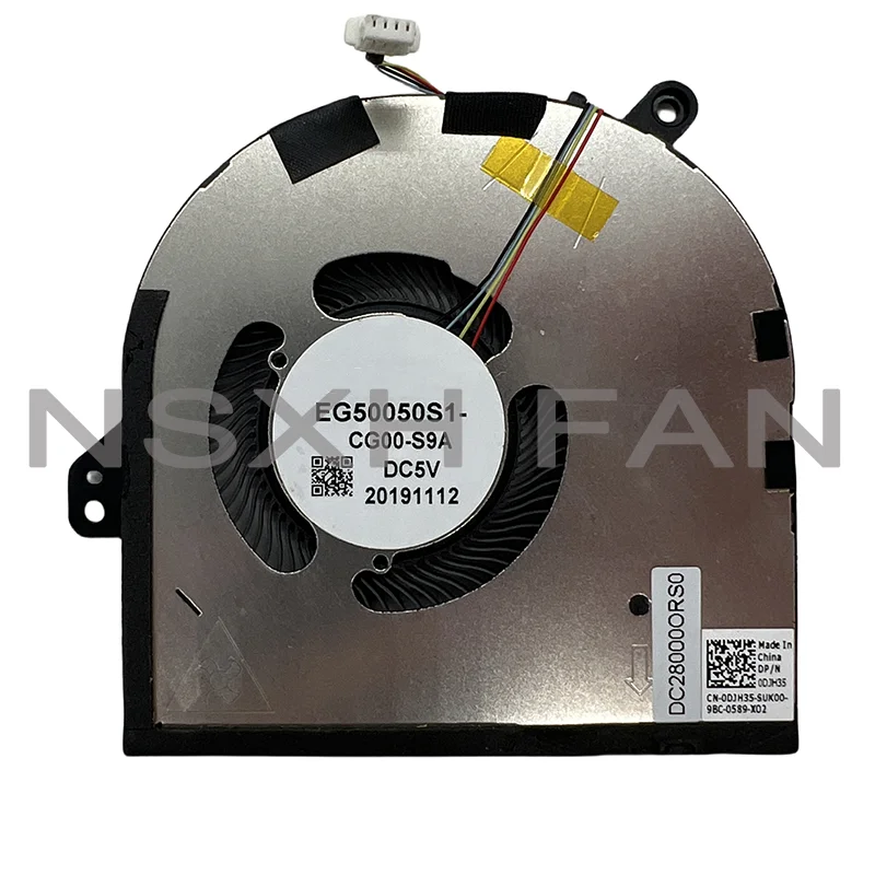 Fan For XPS 15 9500 9510 9520 Precision 5570 0594WG 0MC4KC 0FK50V 0MC4KC 09RK6 DJH35 EG50050S1-CG30-S9A EG50050S1-CG00-S9A