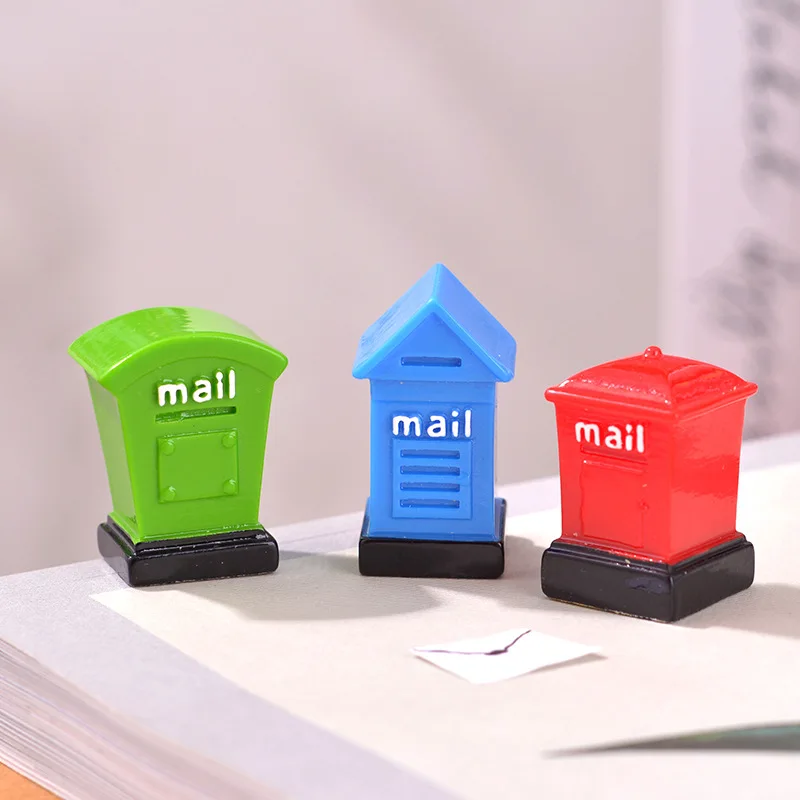 

Simulated Mini Mailbox, Micro Landscape Gardening Landscape Decoration Creative Home and Office Desktop Accessories