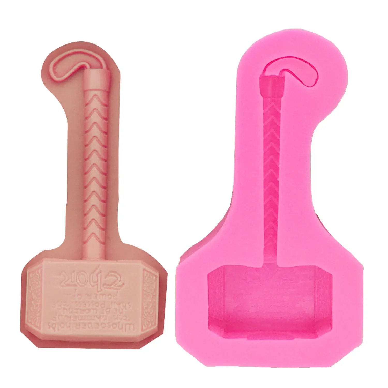 

M0381 3D Thor Hammer Design Fondant Silicone Cake Molds Tools Soap Chocolate Mould Bakeware Tools Churros Piping bag Molds Clay