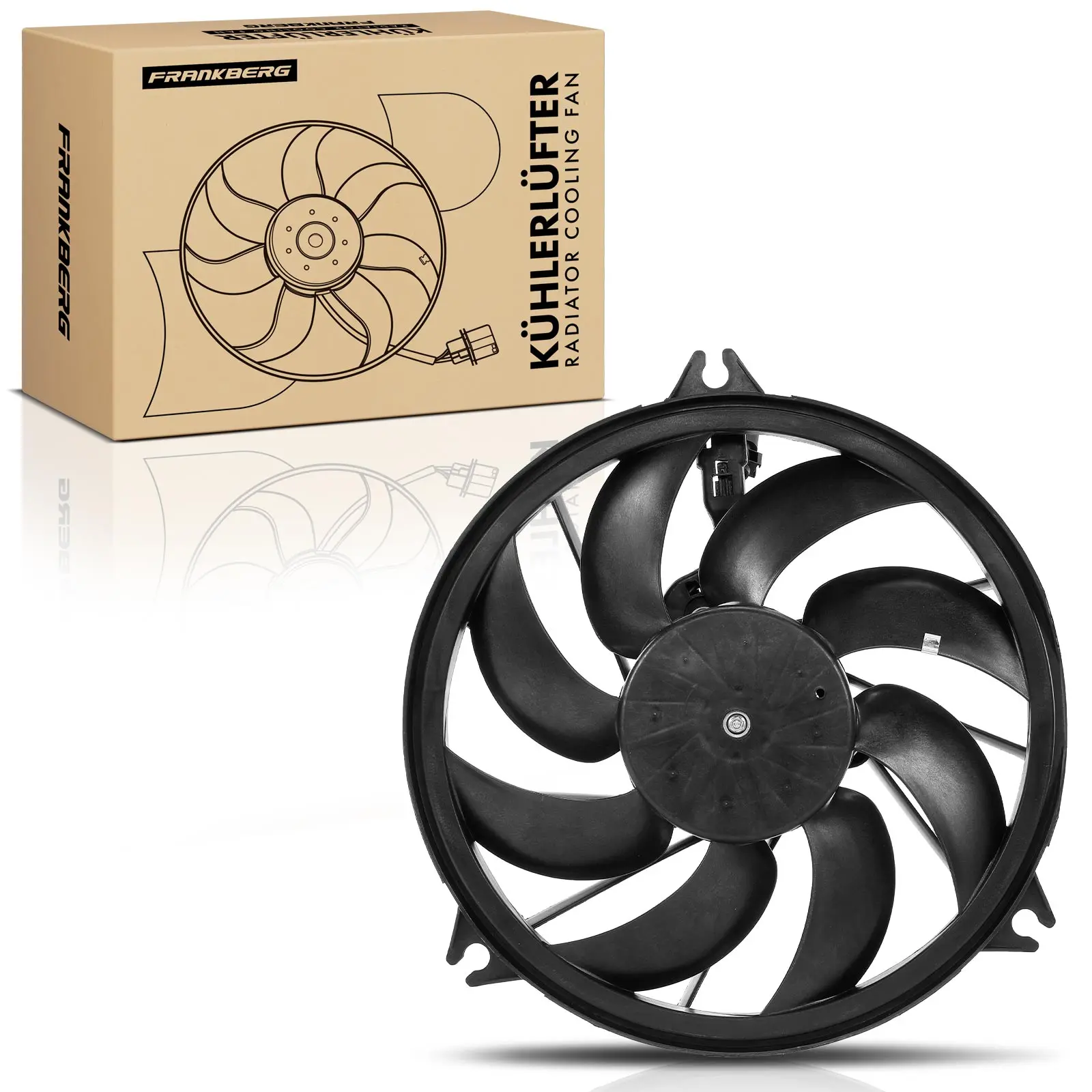 Frankberg 1x Motorkoelkast Easy fan voor Peugeot 206 CC SW Van 1.1L-2.0L 1998-2009 85662 125391 47049