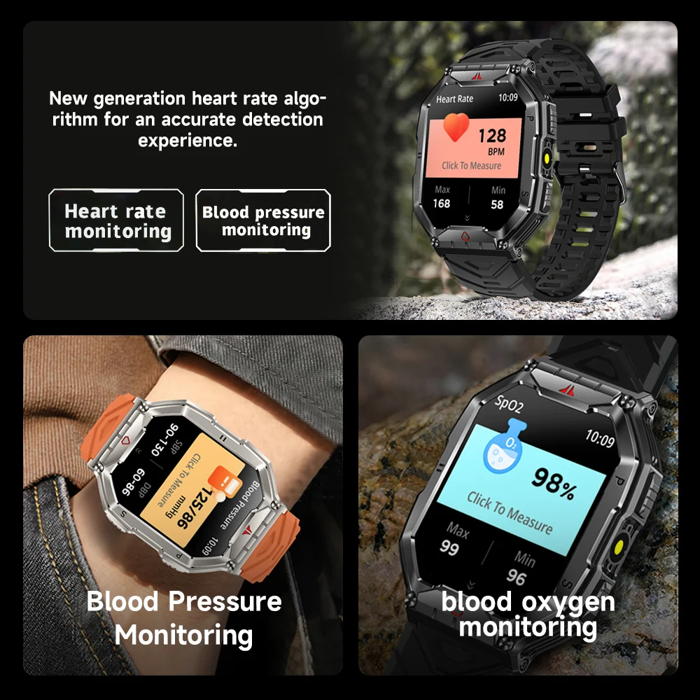 SKMEI Outdoor Sports Compass Smart Watches For Men Women Waterproof 650Mah Battery Voice Assistant Bluetooth Call Wristwatches