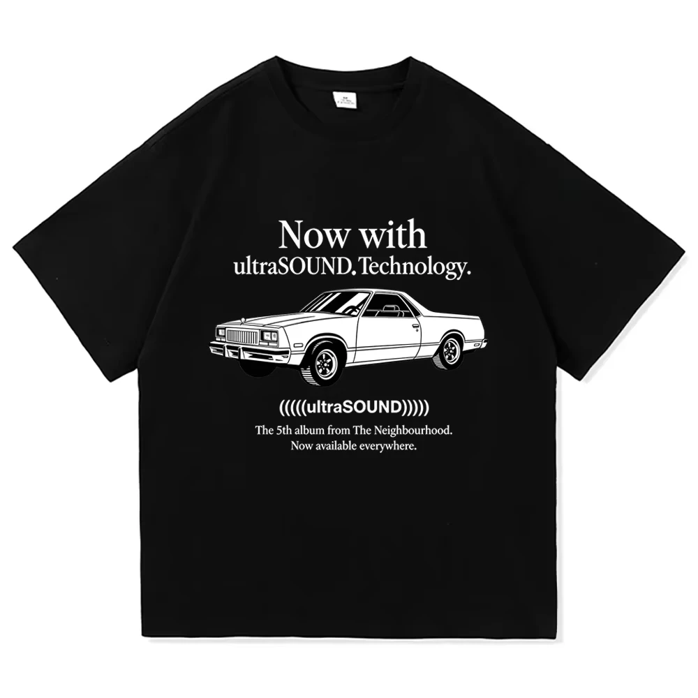 Horsepower Tee The Neighborhood Band NBHD T-shirt Summer Loose Female Casual Tshirts Unisex Streetwear Graphic Merch Cotton Tops