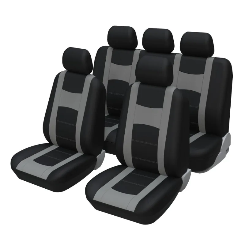 Fits Car Seat Covers 5 PCS Full Protectors Set,Airbag Compatiable, Black with Red