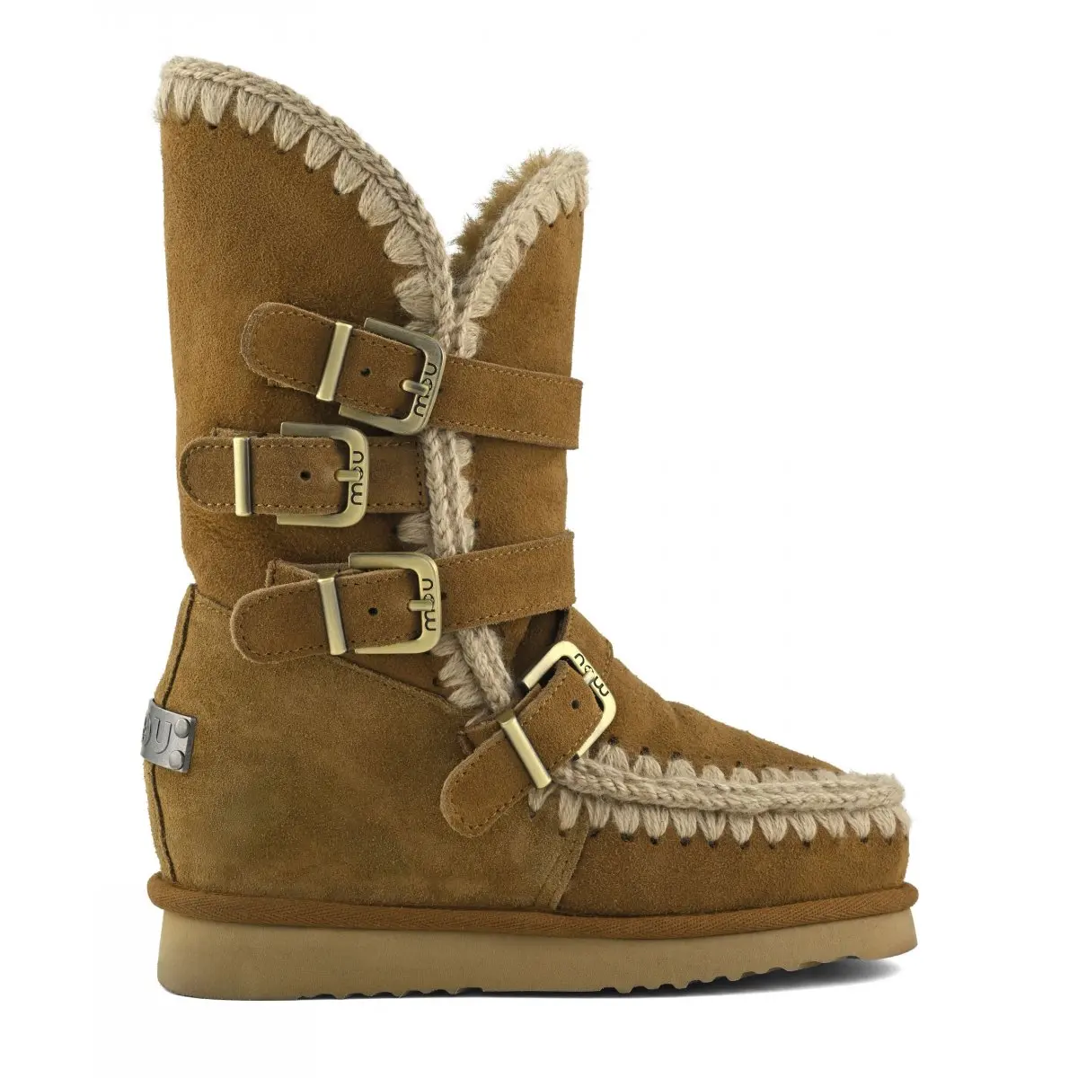 

women winter snow boots Eskimo Inner Wedge Tall Buckle Straps original sheepskin ladies inner height boot