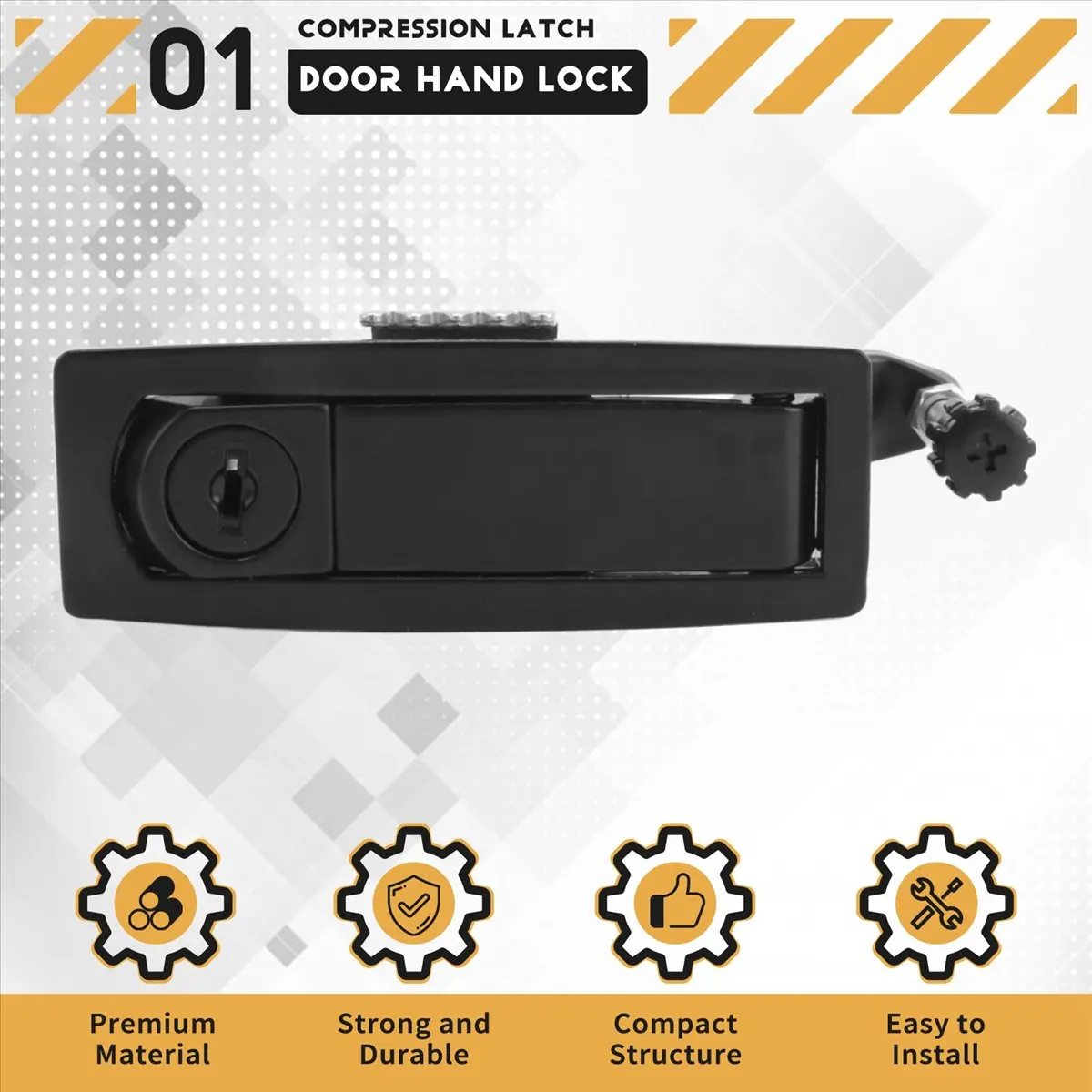 Super Sale 10PCS Compression Latch Flush Lever Latch Lock for Marine Car RV Door Hand Lock Adjustable Lever Latches Thickness:1-
