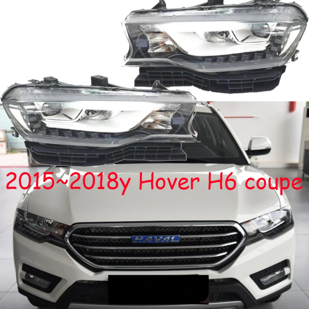 1pcs car bumper haval headlamp Greatwall Hover H6 coupe headlight 2015~2018y car accessories head lamp hover H6 fog lamp