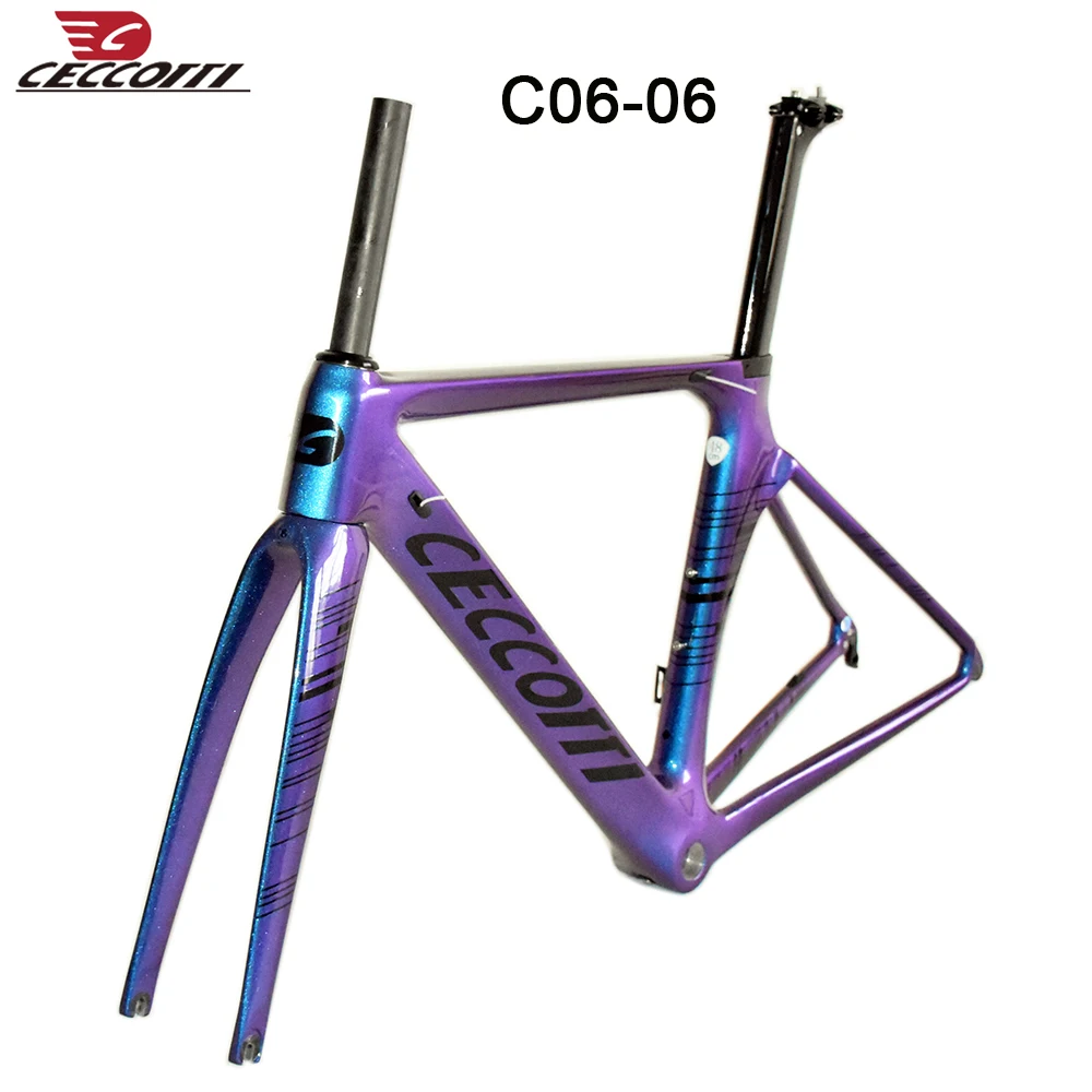 Chameleon Color Top Aero Bike Framework Made By T1000 UD Carbon Road Frame With C Brake Bicycle Frameset