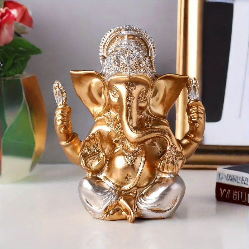 1PC Light Luxury Southeast Asian God of Wealth Resin Statue Religious Figurine Home Feng Shui Ornament view 6