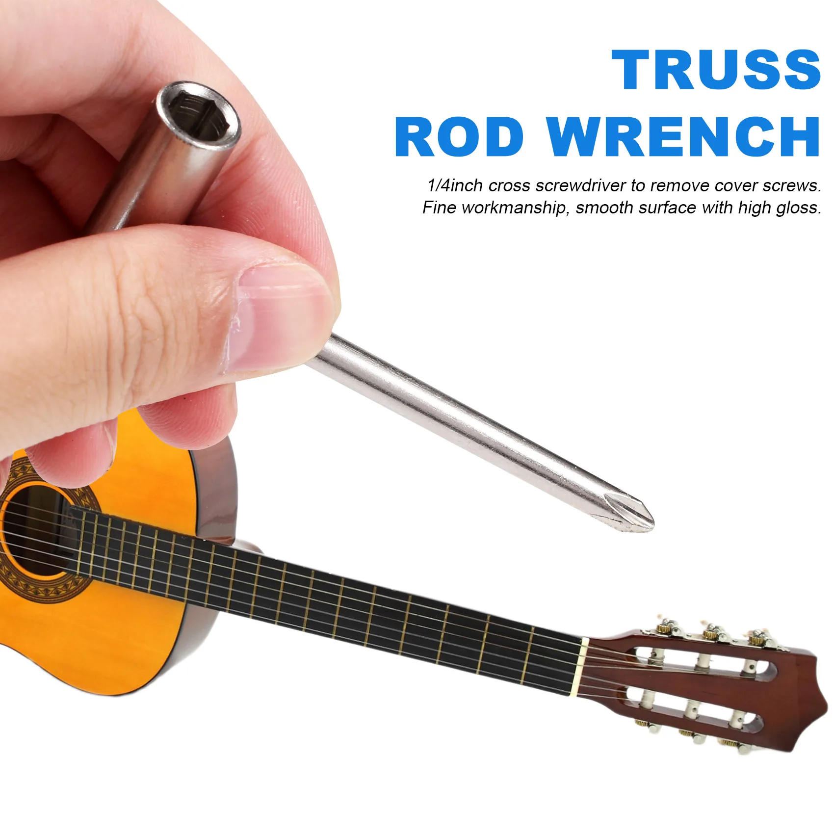 New 1 Piece Taylor Guitar Truss Rod Wrench Tool 6.35MM Steel 1/4 inch Cross Screwdriver Guitar Accessories and Parts