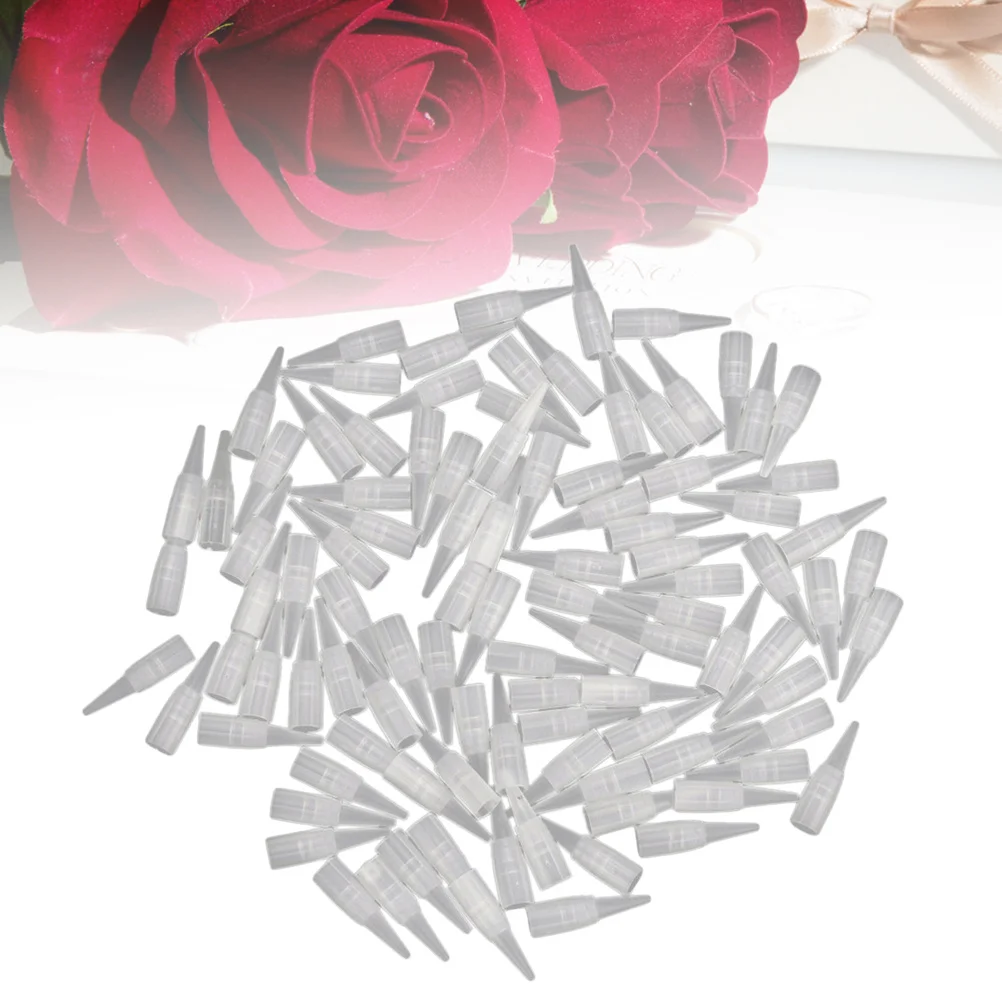 

100pcs Disposable Eyebrow Needle Caps Plastic Machine Tips Traditional Accessories