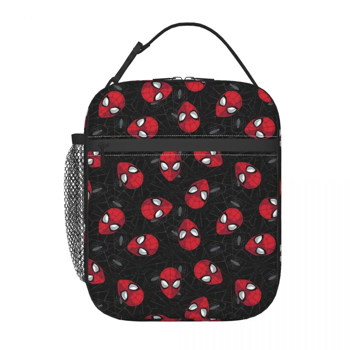 Custom Spider Cobweb Pattern Thermal Insulated Lunch Bag Women Spider Man Resuable Lunch Tote Outdoor Picnic Storage Food Box