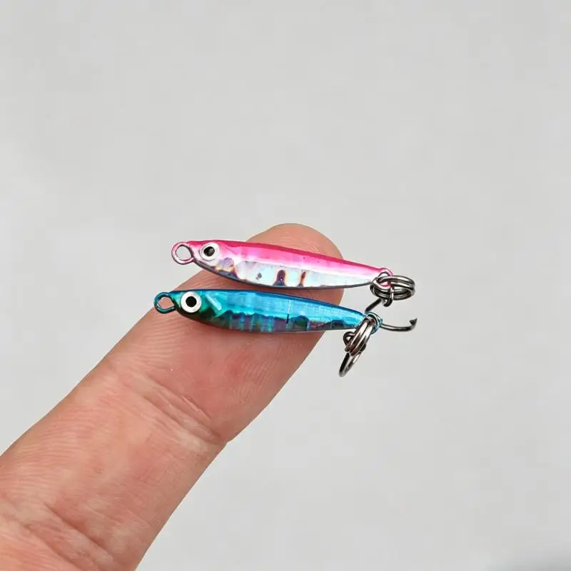 ~Micro Sized Iron Plate Bait 3.5g Mini VIB Lure Metal Cast Jig Spoon Fish Micro Sequin Fishing Lures Artificial Bait