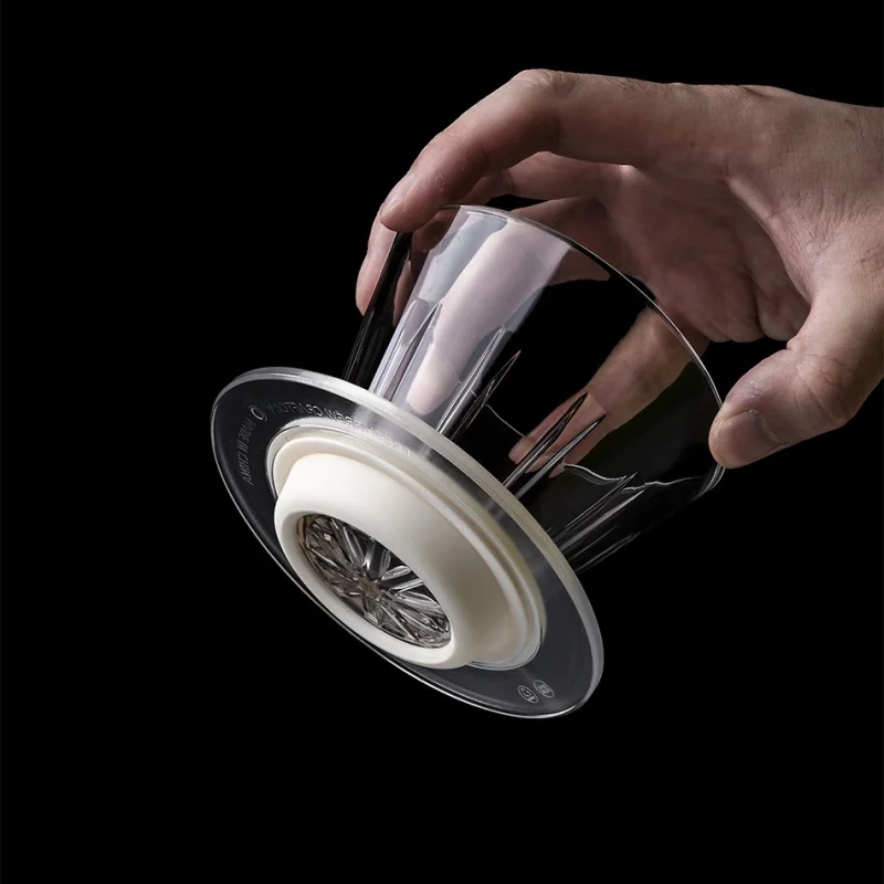 Generic Hand Brew Coffee Dripper Flat Bottom Cake Filter Cup Transparent Coffee Extraction Funnel For 185mm Filter Paper Home