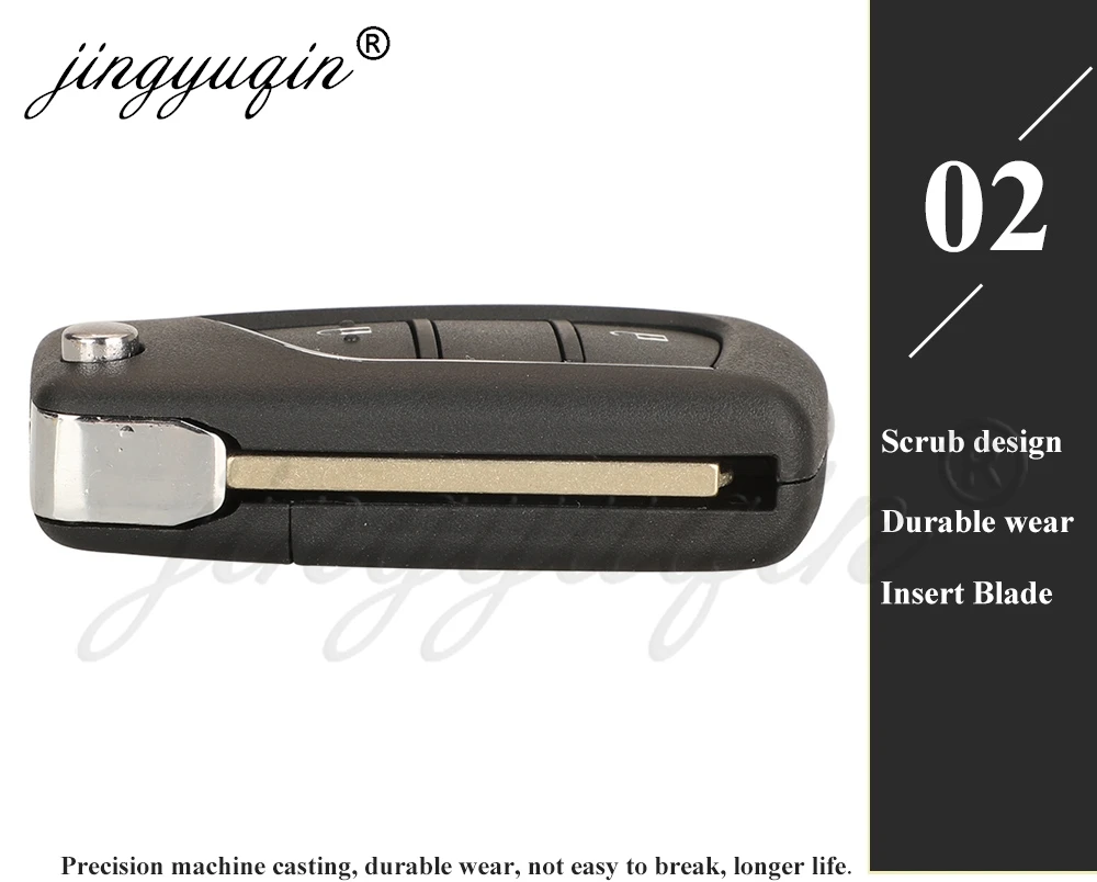 Jingyuqin VA2 Flip Remote Auto Schlüsselanhänger 433 MHz H-8A für Toyota Aygo Corolla Auris /G Chip fit Verso Avensis S 000048000 A03TAA – Detail 7