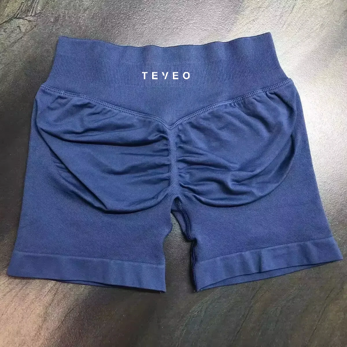 

TEVEO New Navy Blue Leggings Seamless Yoga Pants High Quality Ribbed Fitness Pants High Stretch Fitness Pants