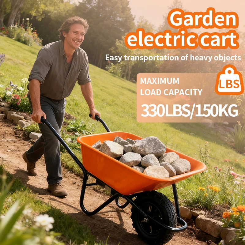 

330-pound electric battery-powered unicycle dump truck with motor wheels, 7 kilometers per hour