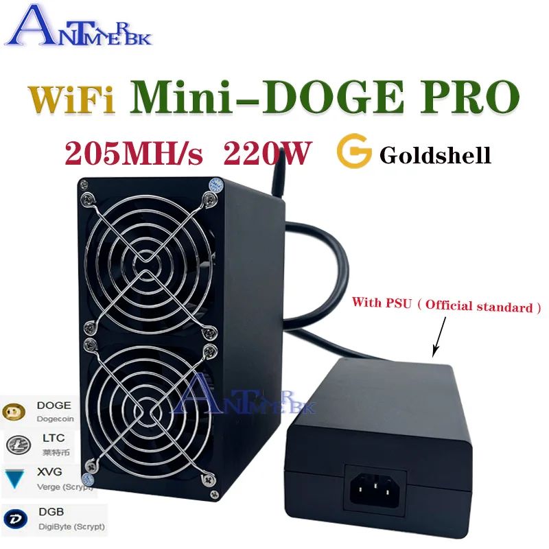 Fuente de alimentación Original Goldshell Mini Doge Pro 205MH/S 220W LTC MINER SCRPT versión actualizada de Goldshell Mini Doge