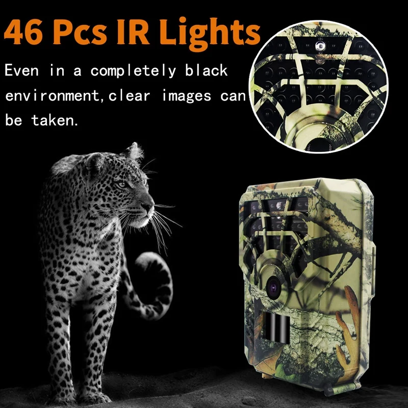 Wildlife Camera 16MP 1080P Trail Camera Hunting Trail Cameras For Outdoor Wildlife Animal Scouting Security Surveillance