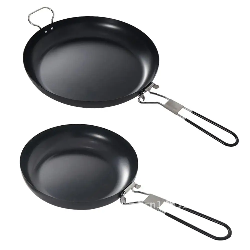 

Long Lasting Practical Brand New High Quality Frying Pan Pot Strong Travel Camping Cookware Foldable Handle Non-stick
