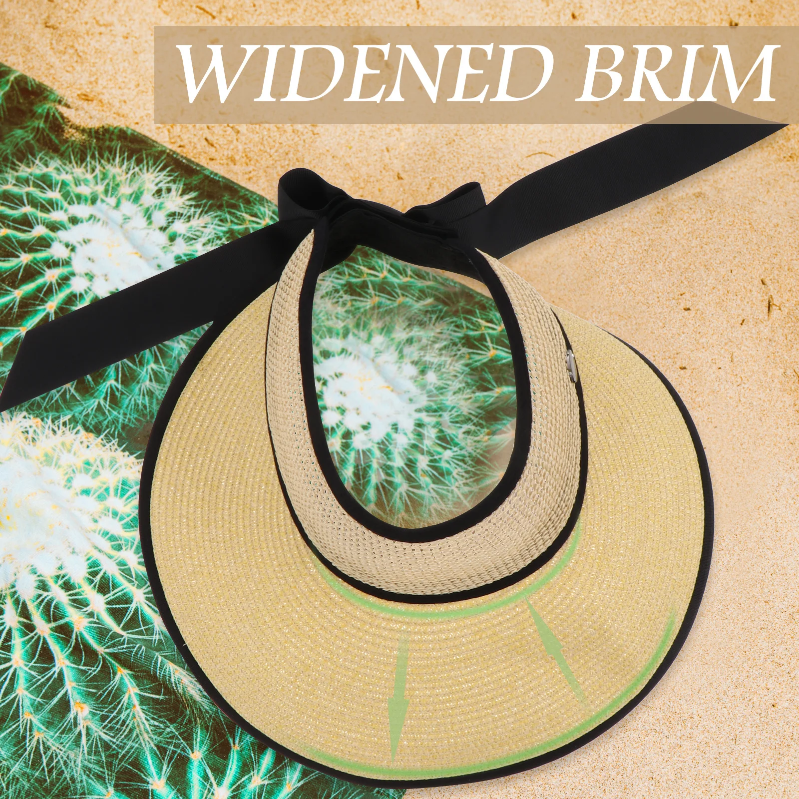 

Practical Foldable Bowknot Beach Sun Hat Wide Brim Straw Handmade Summer Outdoor Protection Stylish Any Outfit