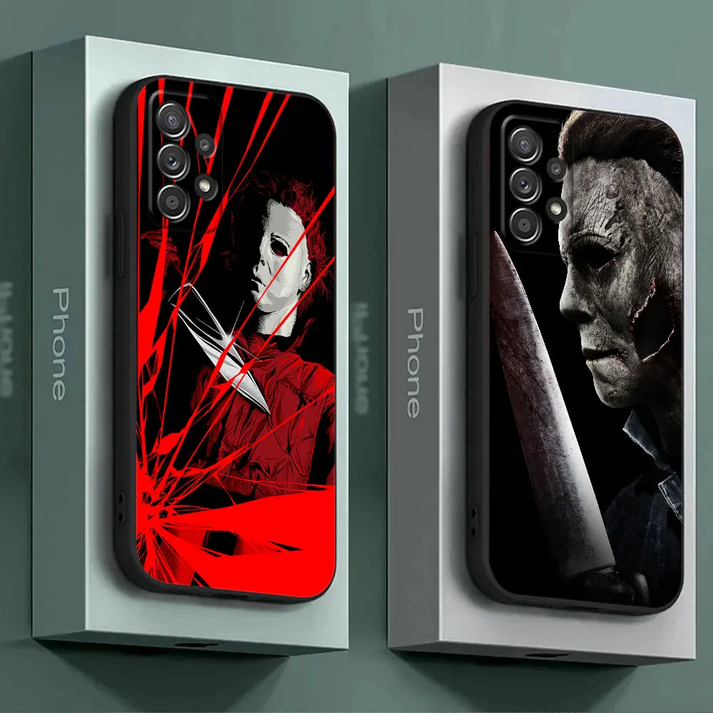 Michael-Myers Horror Halloween Phone Case For Samsung Galaxy A15 A25 A24 A23 A22 A21S A20s A13 A05S A04 A03 A02 A14 Black Cover