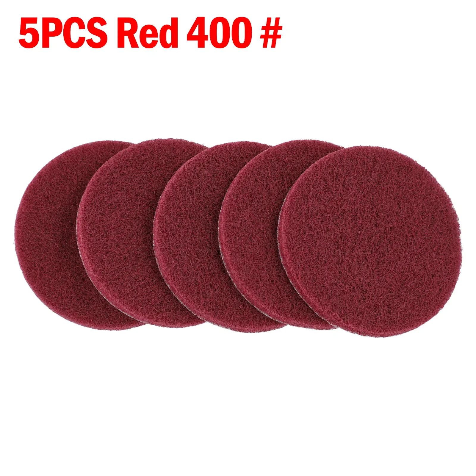 5 ชิ้นอุตสาหกรรม Scouring Pad แผ่นขัดไนลอน 100 มิลลิเมตร 240/400/800 #   เครื่องมืออะไหล่สําหรับวัสดุทําความสะอาดขัดขัด