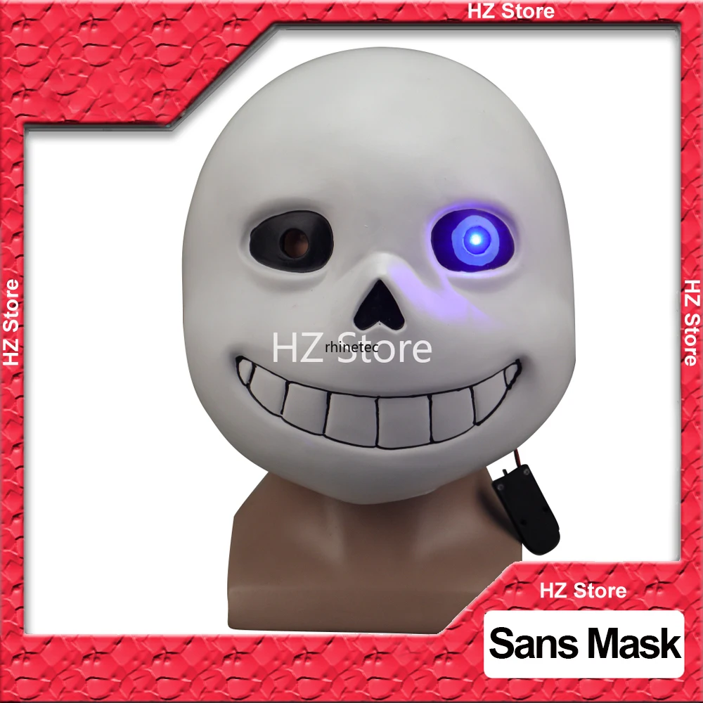 

Game Undertale Masks Sans Mask PVC Led Light Full Head Adult Halloween Cosplay Mask Party Porp for Christmas Birthday Gift