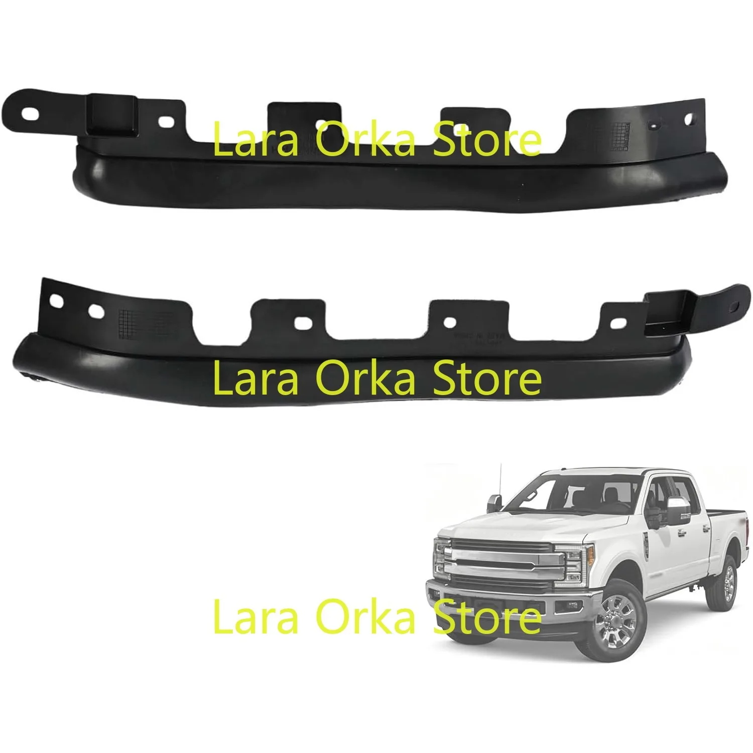 Front Bumper Trim Set Compatible with Ford F250 F350 F450 F550 Super Duty 2017 2018 2019 Replace HC3Z-17K833-A HC3Z-17K833-B