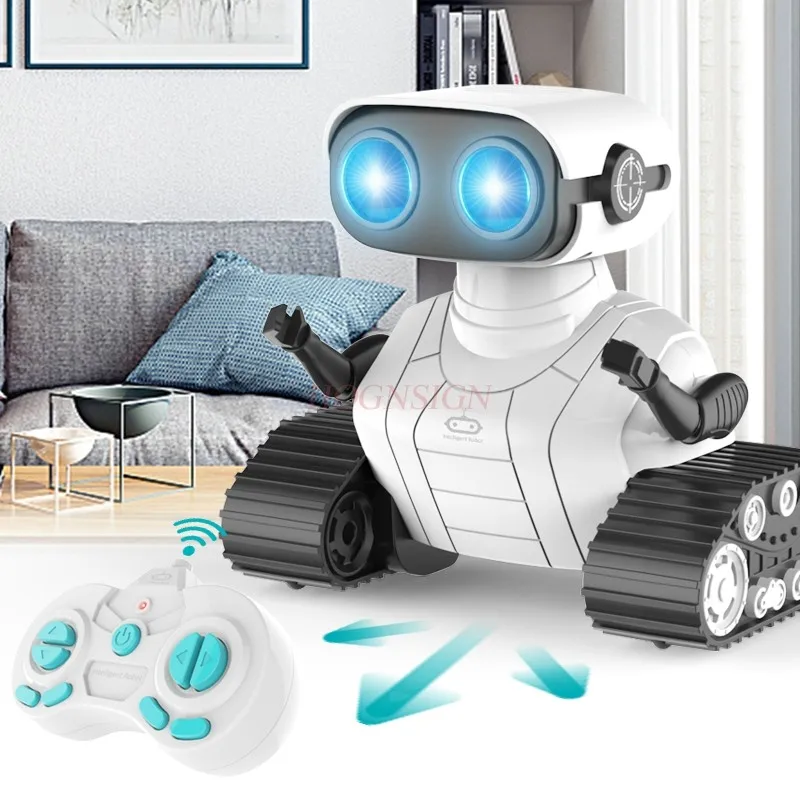 インテリジェントなインタラクティブロボット、リモコン操作、音楽、照明、ダンス、充電、男の子と女の子向け、子供用パズルおもちゃギフト