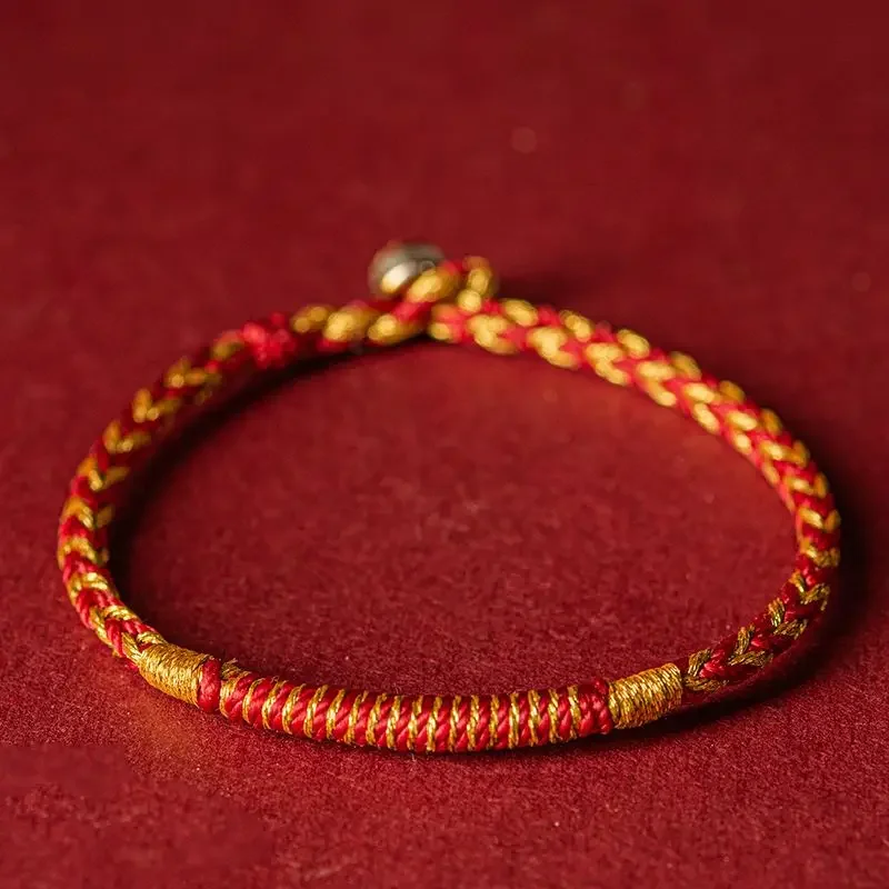 

Mencheese Original Han Beads Ruyi Red Rope Gift for Bestie Hand-Woven Simple Niche Zodiac Year of Birth Accessories