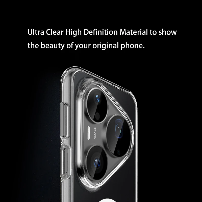 For Huawei Pura 90 Pro Max and Pura 90 Pro Case Magnetic Clear Non-Yellowing Skin Friendly Screen Lens Protection Soft Cover