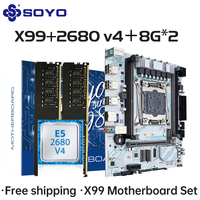X99 Motherboard LGA 2011-3 Set Kit Xeon E5 2680 V4 CPU Processor 16G【8g*2】 DDR4 REG ECC RAM Memory M.2 NAME For Computer SOYO
