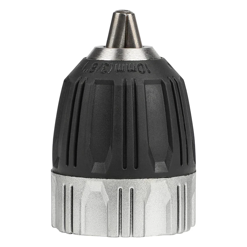 M11K-0.8-10Mm 3/8-24UNF Keyless Drill Chuck For 3/8-24UNF Thread Spindle,With 1/4Inch Hex Shank And Quick Conversion Adaptor