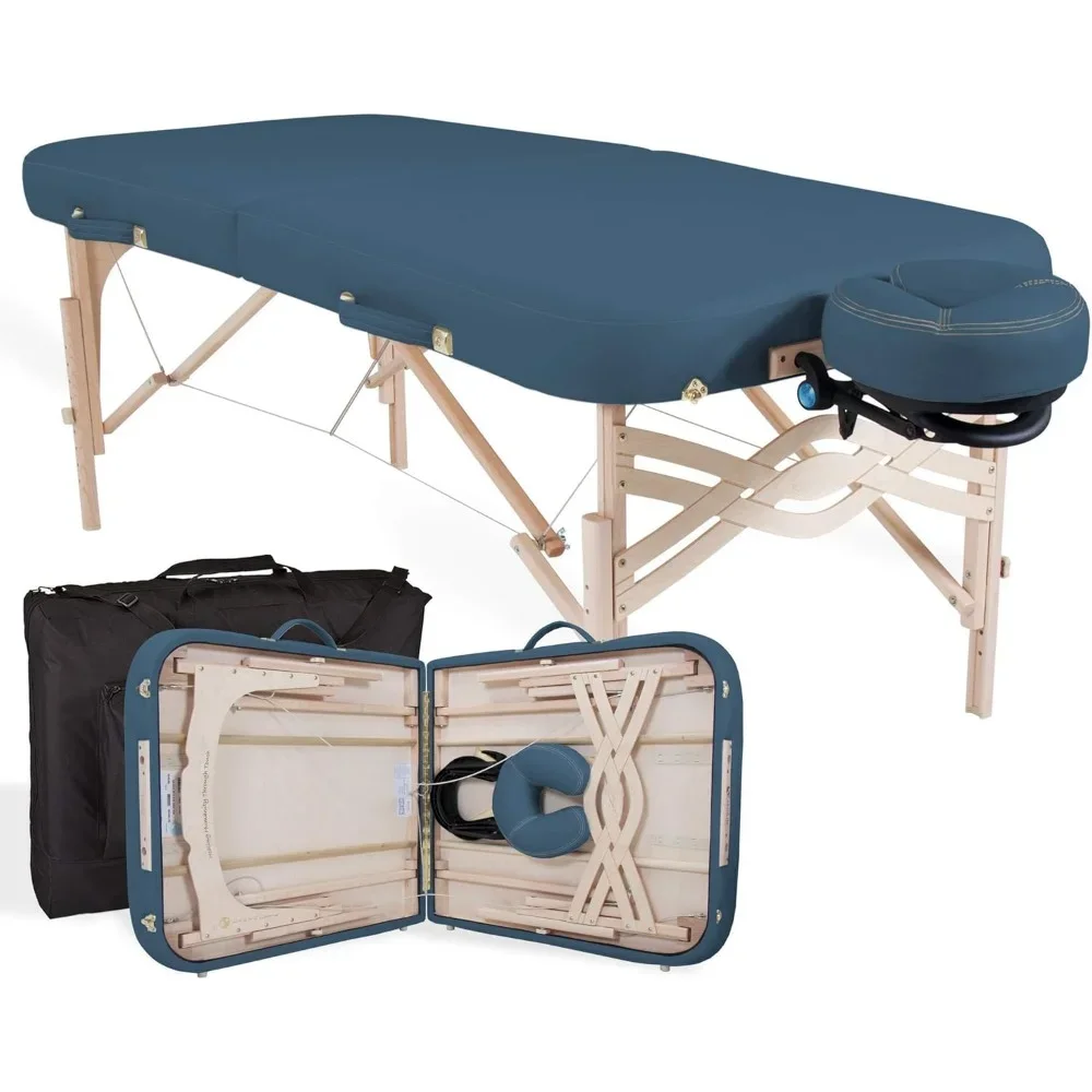 Massage Bed, Premium Portable, Spa-Grade Comfort, Includes Facial Stand and Facial Pillow, Portable Carry Bag, Folding Spa Bed